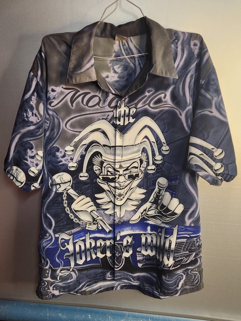 90s Y2K Cruzin Low The Jokers Wild Street Shirt Size Medium